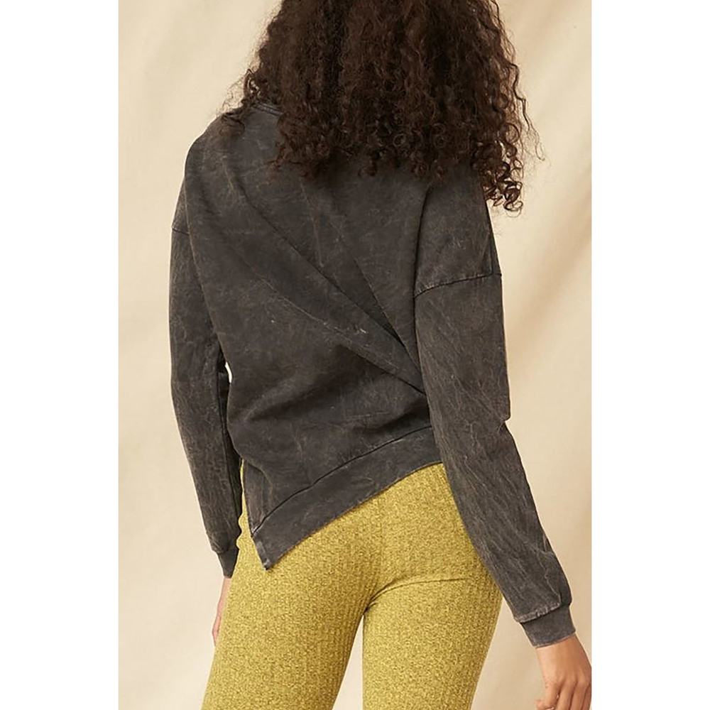 A Mineral Washed French Terry Graphic Sweatshirt - Picture 6 of 9